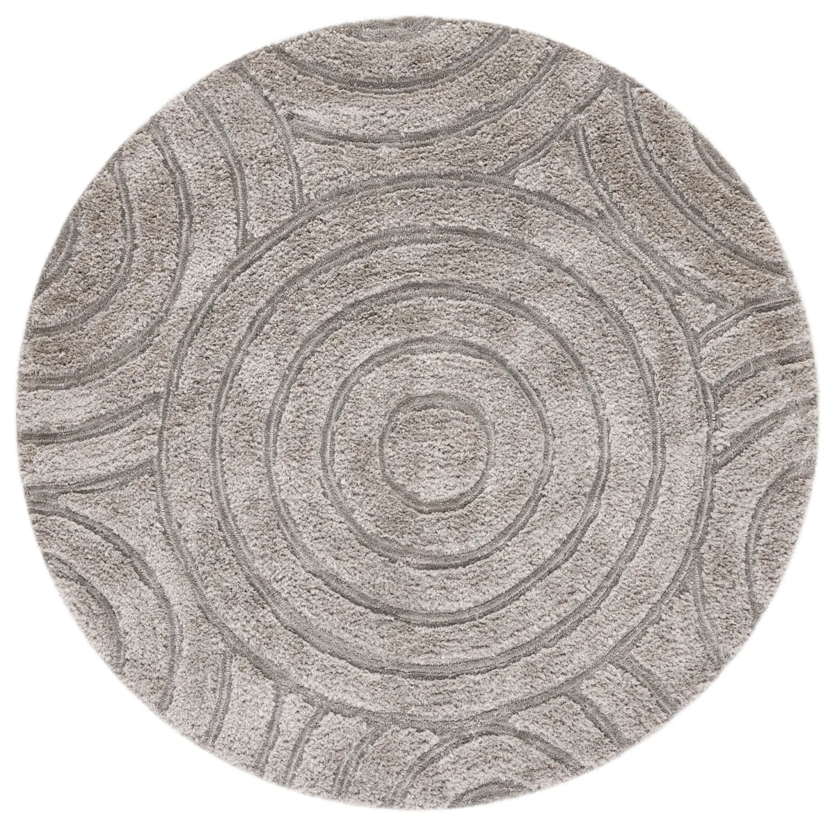 Safavieh South Beach Shag 6'-0" x 6'-0" Rug in Silver