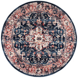 Safavieh Charleston 5'-0" x 5'-0" Rug in Navy / Red