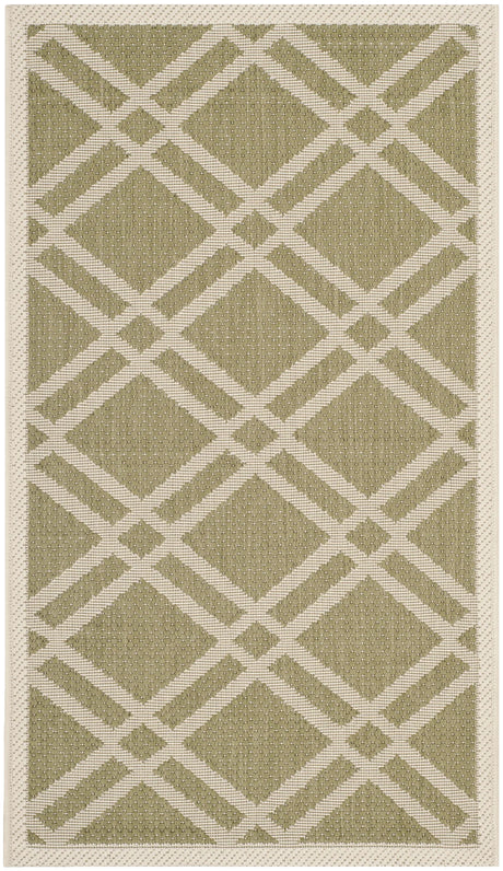 Safavieh Courtyard 2'-0" x 3'-7" Rug in Green / Beige