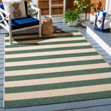 Safavieh Courtyard 4'-0" x 5'-7" Rug in Beige / Dark Green