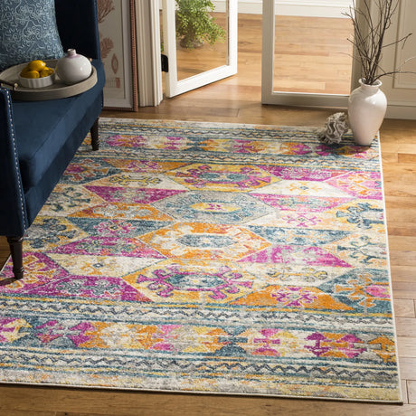 Safavieh Madison 4'-0" x 6'-0" Rug in Blue / Fuchsia