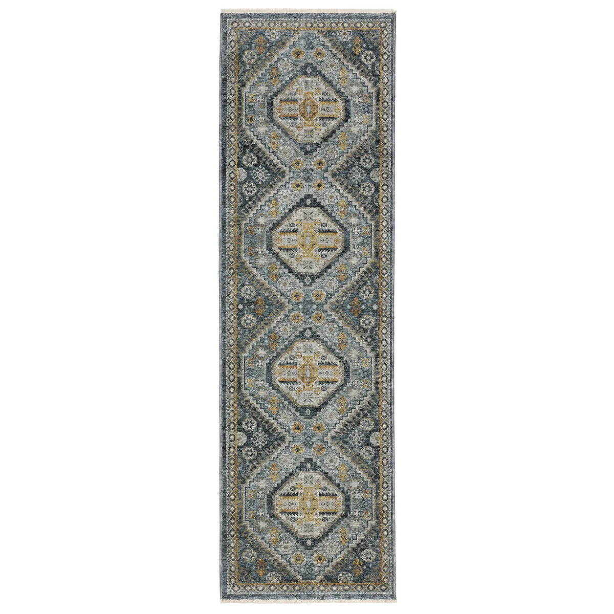 Oriental Weavers Sphinx Aberdeen 7150B Blue/ Gold Rugs - runner
