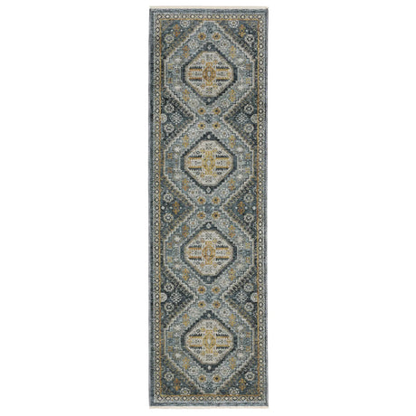 Oriental Weavers Sphinx Aberdeen 7150B Blue/ Gold Rugs - runner