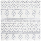 Safavieh Parma Shag 6'-7" x 6'-7" Rug in Ivory / Grey