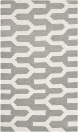 Safavieh Dhurries 2'-6" x 4'-0" Rug in Silver / Ivory