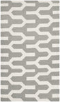 Safavieh Dhurries 2'-6" x 4'-0" Rug in Silver / Ivory
