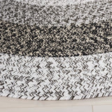 Safavieh Braided 5'-0" x 5'-0" Rug in Ivory / Black