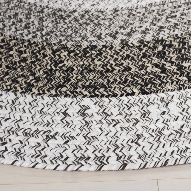 Safavieh Braided 5'-0" x 5'-0" Rug in Ivory / Black