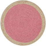 Safavieh Natural Fiber 3'-0" x 3'-0" Rug in Pink / Natural