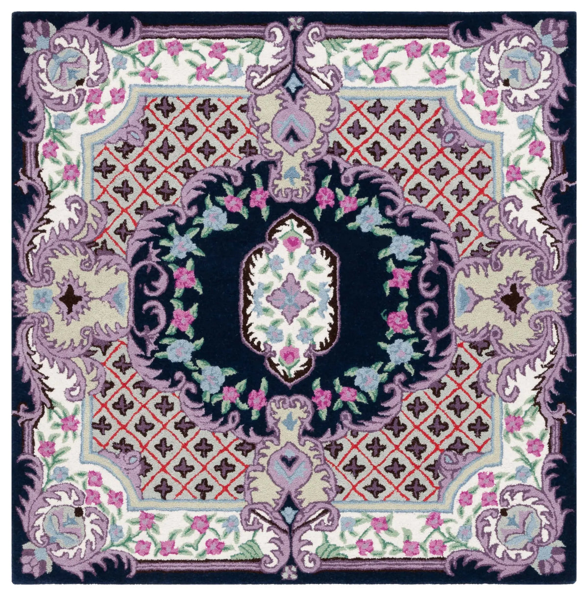 Safavieh Bellagio 5'-0" x 5'-0" Rug in Navy / Ivory