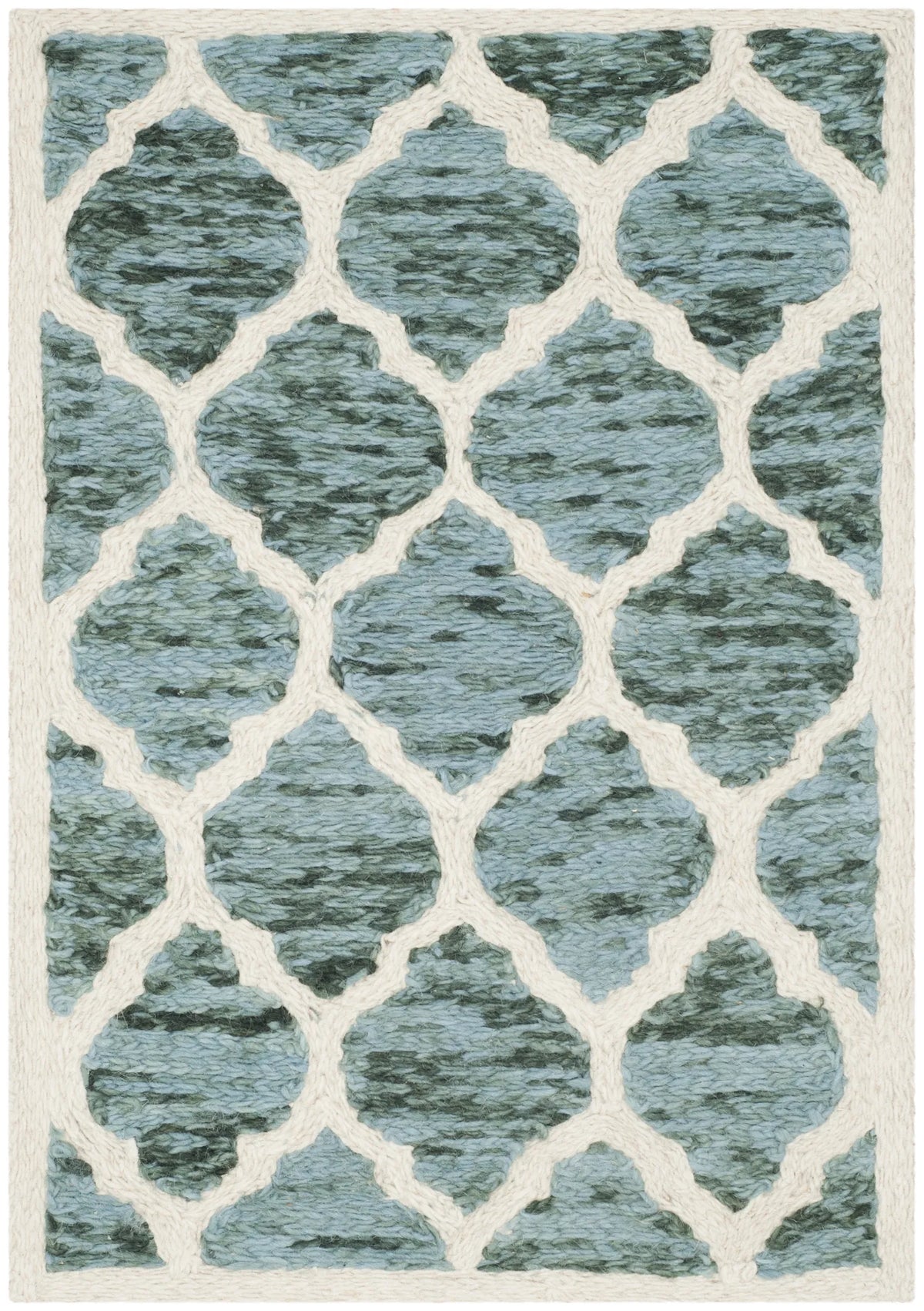 Safavieh Himalaya 2'-0" x 3'-0" Rug in Turquoise / Ivory
