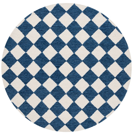 Safavieh Ebony 6'-0" x 6'-0" Rug in Navy / Ivory