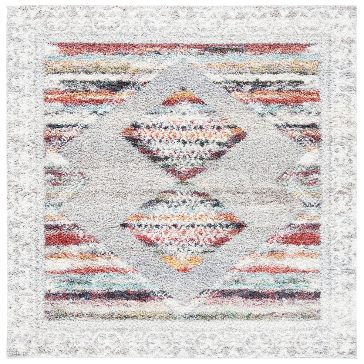 Safavieh Calista 6'-7" x 6'-7" Rug in Grey / Ivory