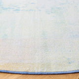 Safavieh Paint Brush 6'-7" x 6'-7" Rug in Blue / Green