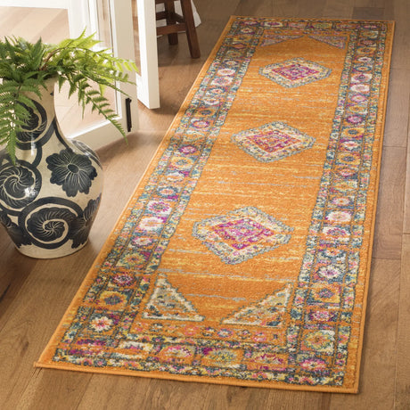 Safavieh Madison 2'-3" x 10'-0" Rug in Orange / Fuchsia