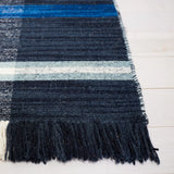 Safavieh Striped Kilim 4'-0" x 6'-0" Rug in Navy / Charcoal