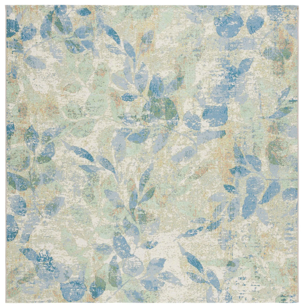 Safavieh Barbados 500 6'-6" x 6'-6" Rug in Blue / Ivory