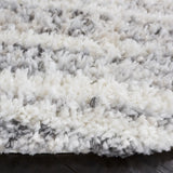 Safavieh Berber Shag 6'-7" x 6'-7" Rug in Ivory / Grey