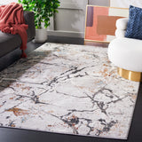 Safavieh Meadow 500 4'-0" x 6'-0" Rug in Light Grey / Black