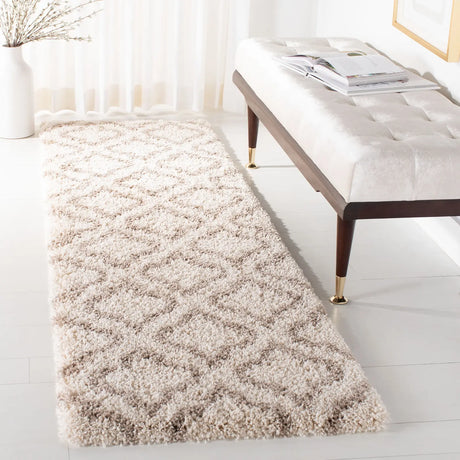 Safavieh Hudson Shag 2'-3" x 10'-0" Rug in Ivory / Beige
