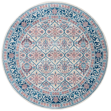 Safavieh Brentwood 6'-7" x 6'-7" Rug in Beige / Navy