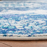 Safavieh Monaco 6'-7" x 6'-7" Rug in Ivory / Blue