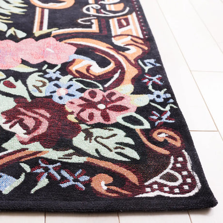 Safavieh Easy Care 4'-0" x 6'-0" Rug in Black / Pink
