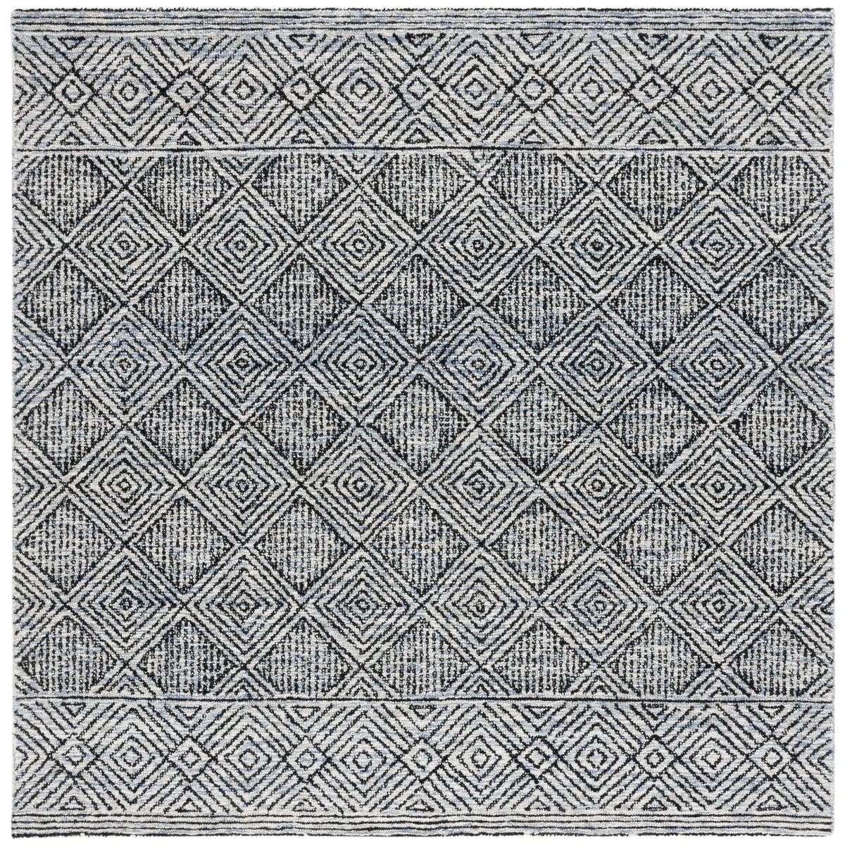 Safavieh Ebony 6'-0" x 6'-0" Rug in Silver / Black