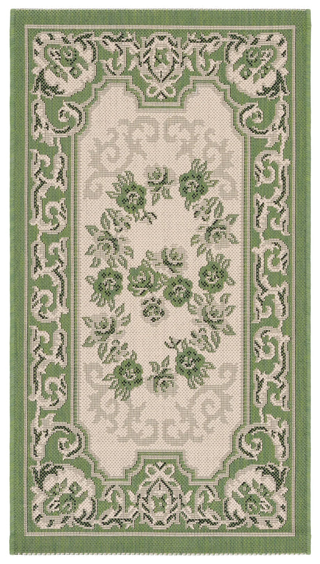 Safavieh Courtyard 2'-0" x 3'-7" Rug in Cream / Green