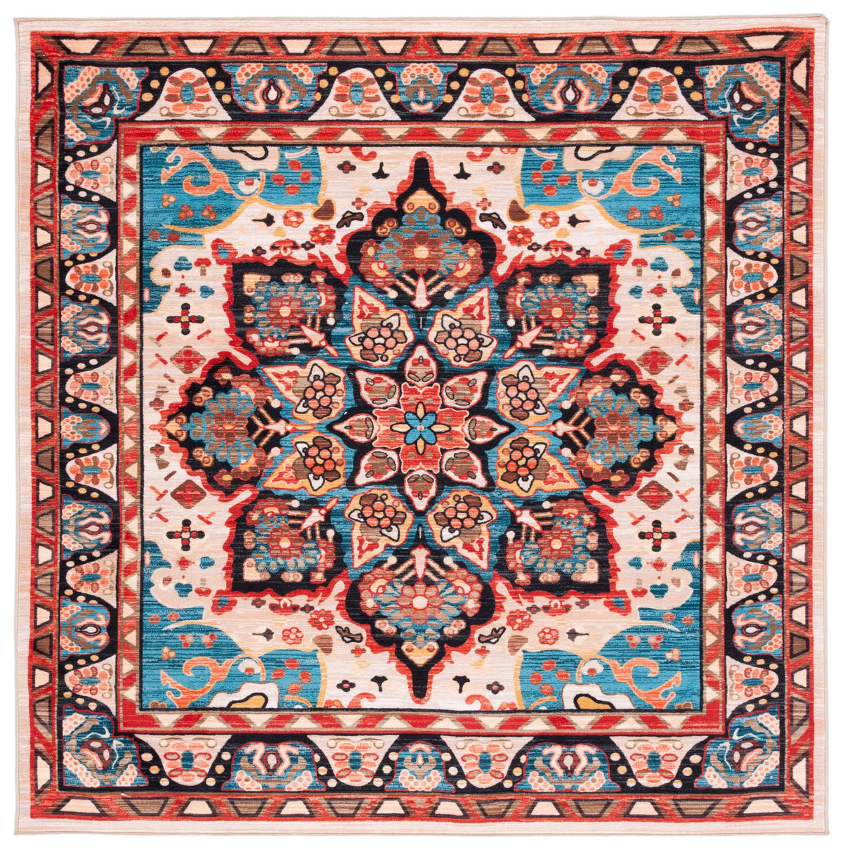 Safavieh Riviera 6'-7" x 6'-7" Rug in Blue / Beige