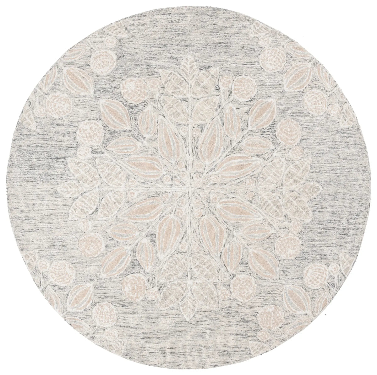 Safavieh Jardin 6'-0" x 6'-0" Rug in Grey / Ivory