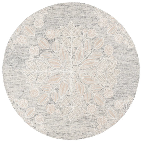 Safavieh Jardin 6'-0" x 6'-0" Rug in Grey / Ivory