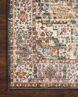 Loloi Saban Sab-01 Blue/Multi Rugs - corner on wood