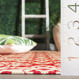 Safavieh Courtyard 5'-3" x 7'-7" Rug in Red / Creme