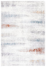 Safavieh Berber Shag 4'-5" x 6'-5" Rug in Blue Rust / Ivory