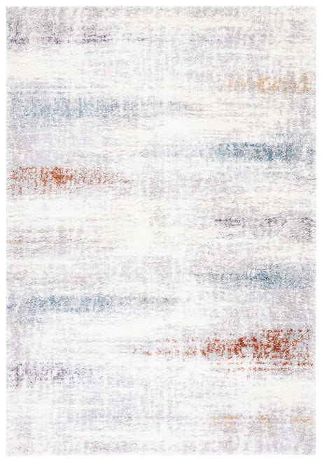 Safavieh Berber Shag 4'-5" x 6'-5" Rug in Blue Rust / Ivory