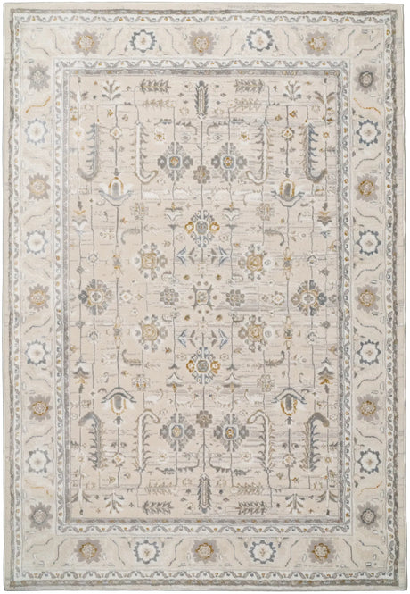 Dynamic Rugs Azure 12584 Power Loomed Traditional Ivory/Grey/Blue Rug - Rectangular