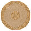 Safavieh Braided 3'-0" x 3'-0" Rug in Natural / Gold