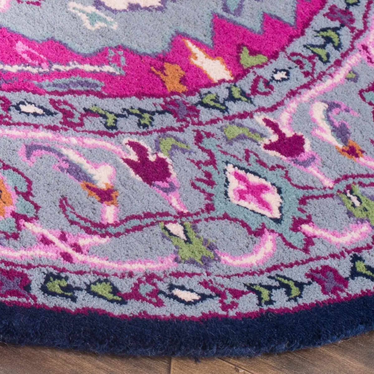 Safavieh Bellagio 5'-0" x 5'-0" Rug in Grey / Pink