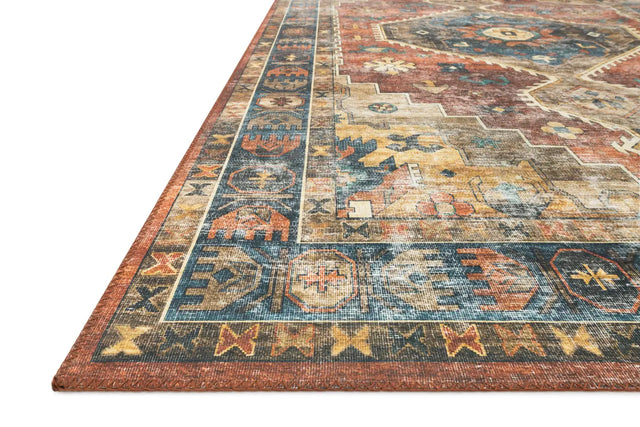 Loloi Skye Sky-11 Rust/Blue Rugs - rug corner