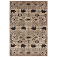 Oriental Weavers Sphinx Woodlands 9651A Ivory / Black Rugs - main flat