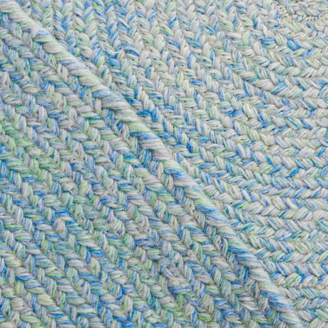 Safavieh Braided 5'-0" x 5'-0" Rug in Green / Blue
