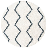 Safavieh Venus Shag 600 6'-7" x 6'-7" Rug in Ivory / Dark Grey