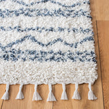 Safavieh Pro Lux Shag 400 4'-0" x 6'-0" Rug in Ivory / Blue
