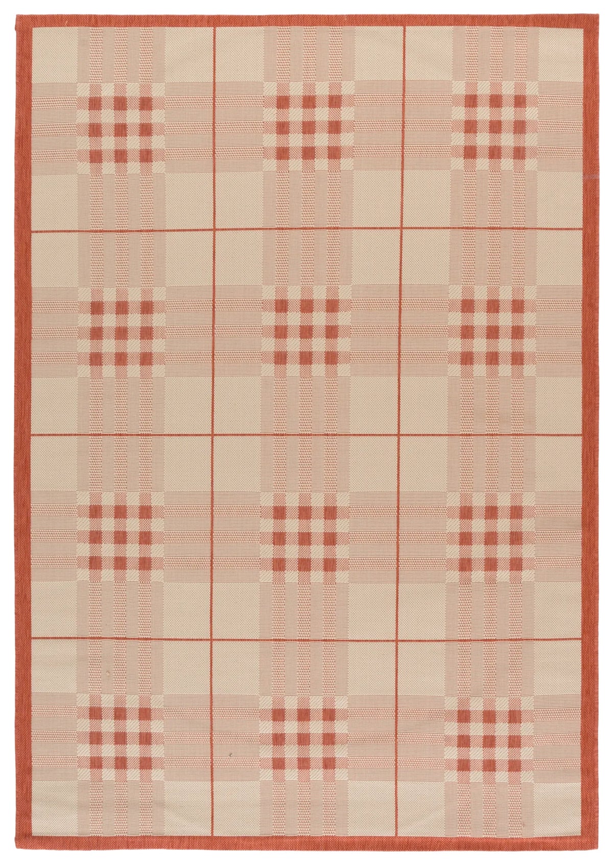 Safavieh Courtyard 4'-0" x 5'-7" Rug in Natural / Terra