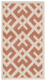 Safavieh Courtyard 2'-0" x 3'-7" Rug in Terracotta / Bone