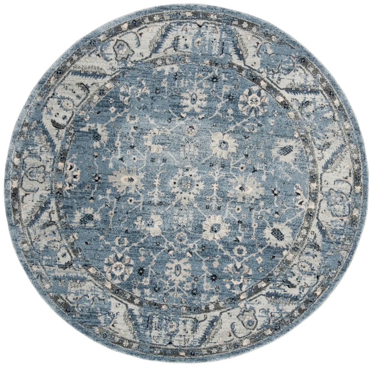 Safavieh Charleston 6'-7" x 6'-7" Rug in Navy / Light Grey