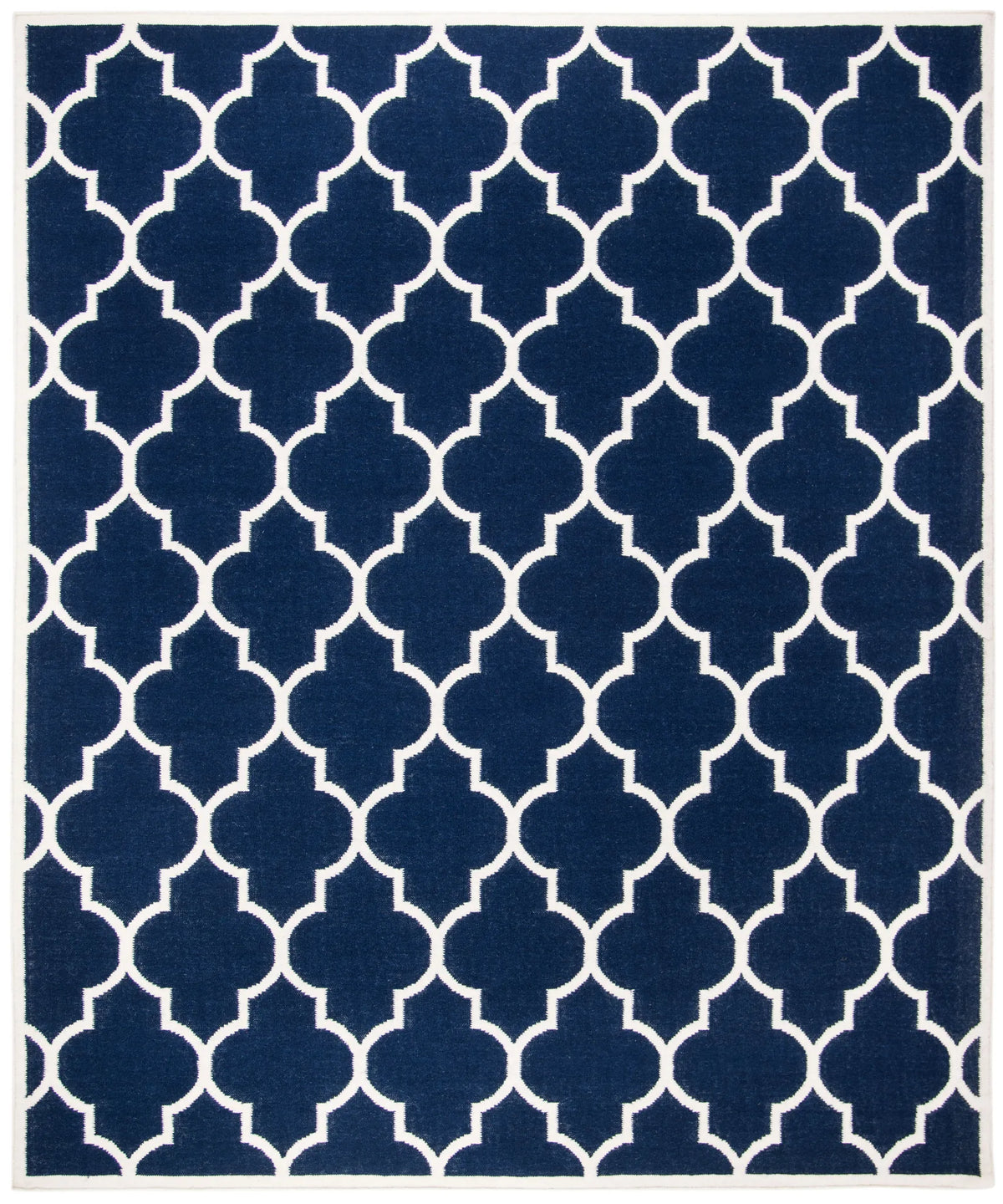 Safavieh Dhurries 10'-0" x 14'-0" Rug in Navy / Ivory