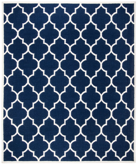 Safavieh Dhurries 10'-0" x 14'-0" Rug in Navy / Ivory