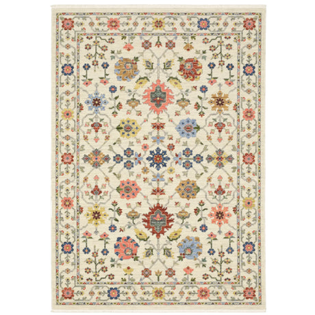 Oriental Weavers Lucca 093W1 Ivory/ Multi Rug - main flat